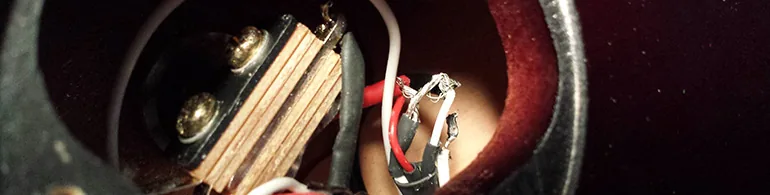 Détail des soudures refaites sur les potentiomètres